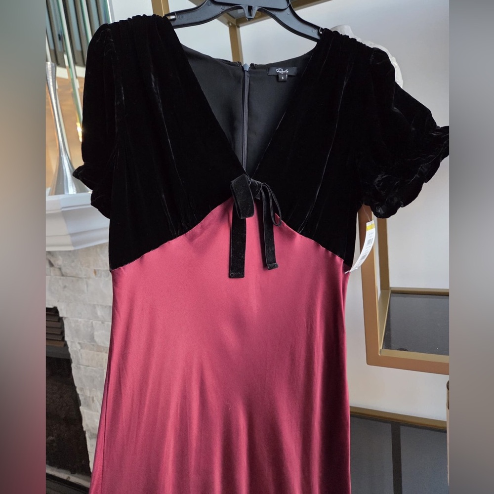 Rails Elegant Black and Burgundy Gown Dress S - Picture 3 of 6
